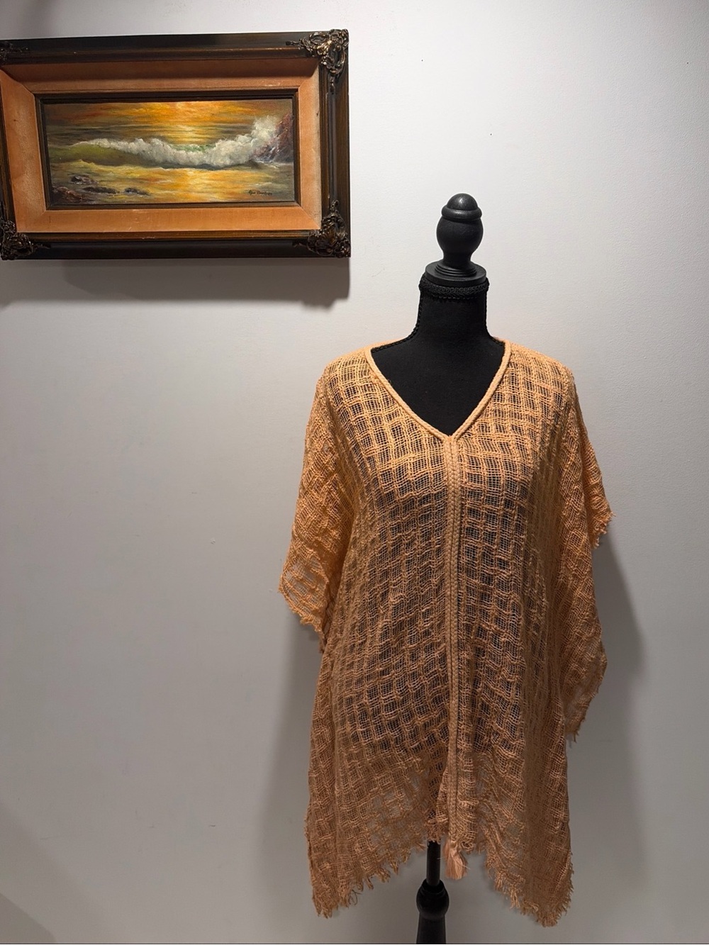 Z&L Coverup Dress Tunic Poncho Cotton Boho Swimwear Resort Anthropologie